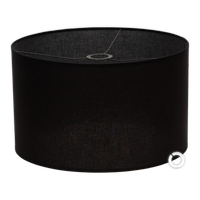 Abażur Cerlux 40x25 cm czarny tkanina E27 E14 elegancki klosz do lampy