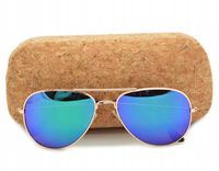 PILOTKI Okulary LUSTRZANE AVIATOR PRZECIWSŁONECZNE Męskie Damskie + Gratisy