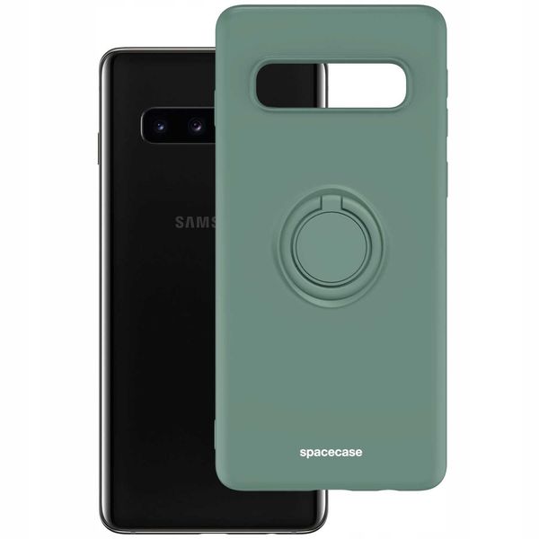 Spacecase Silicone Ring Galaxy S10 Dark Green zdjęcie 2