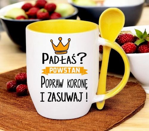 KUBEK Z ŁYŻECZKĄ PREZENT DZIEŃ KOBIET DLA KOLEŻANKI DZIEWCZYNY MAMY WZORY na Arena.pl