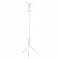 WIESZAK NA KURTKI PŁASZCZE DO PRZEDPOKOJU METALOWY BIAŁY 48 x 170 cm