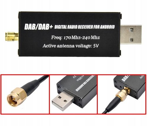 ANTENA,TUNER DAB+ DEDYKOWANY ADAPTER DO RADIA Z SYSTEMEM ANDROID USB, SMA na Arena.pl