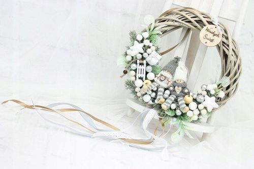 Wianek świąteczny wieniec stroik na drzwi ozdoba na Arena.pl