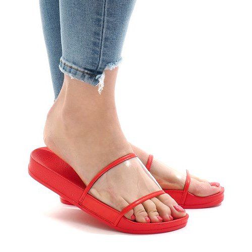 Czerwone klapki transparentne 815 r.38 na Arena.pl