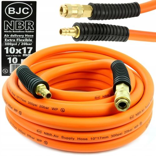 PRZEWÓD ZAKUWANY PNEUMATYCZNY DO KOMPRESORA WĄŻ CIŚNIENIOWY NBR 10x17mm 10m na Arena.pl