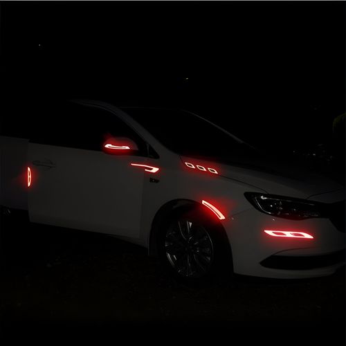 6 NAKLEJKI NALEPKI FOLIA OCHRONNA ŻYWICZNA 3D ODBLASKOWA DO SAMOCHODU na Arena.pl