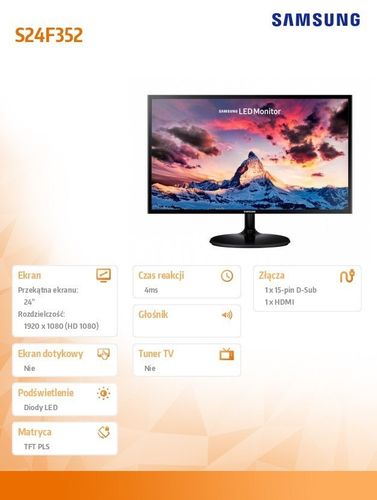 Samsung 24'' S24F352FHUX na Arena.pl