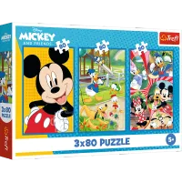 ND01_247677 PUZZLE 3x80 Ekipa Myszki Miki /Disney