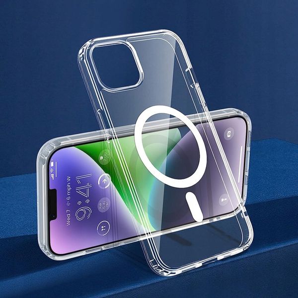 Etui Do iPhone 13 + Szkło 9H WZMACNIANE 360° do MAGSAFE CLEAR CASE zdjęcie 4