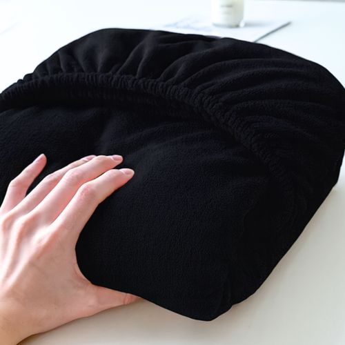 PRZEŚCIERADŁO Z GUMKĄ 140x200 PLUSZOWE POLAROWE MIŚ MIĘKKIE CIEPŁE CZARNY na Arena.pl