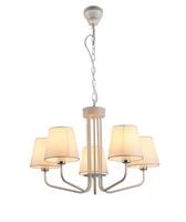 York żyrandol 5x60W E14 biały, biały klosz