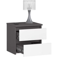 KOMODA CL2 2SZ CLP PK GRAFIT SZARY / BIAŁA