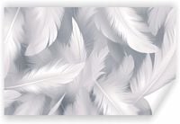 Fototapeta PREMIUM STRUKTURA ZMYWALANA NA WYMIAR białe PIÓRA tapeta