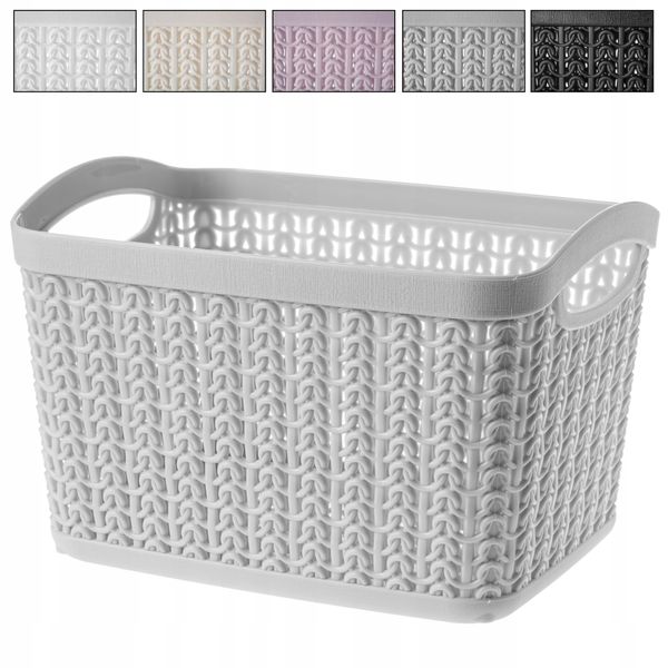 KOSZYK POJEMNIK PUDEŁKO PLASTIK KOSZ 3,3L KOLORY zdjęcie 8