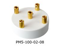 Podsufitka Biała 5 otworów 100mm + mosiądz