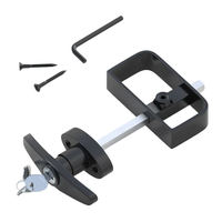 Zamek do drzwi szopy uchwyt typu T czarny zestaw klucze trzpień 14 cm