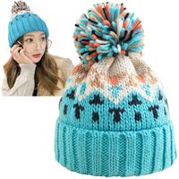 CZAPKA ZIMOWA DAMSKA Z POMPONEM OCIEPLANA NA ZIMĘ