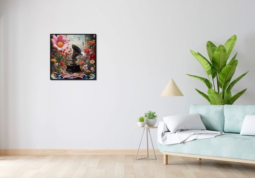 Plakat 60x60cm Gramofon w Kwiatach na Arena.pl