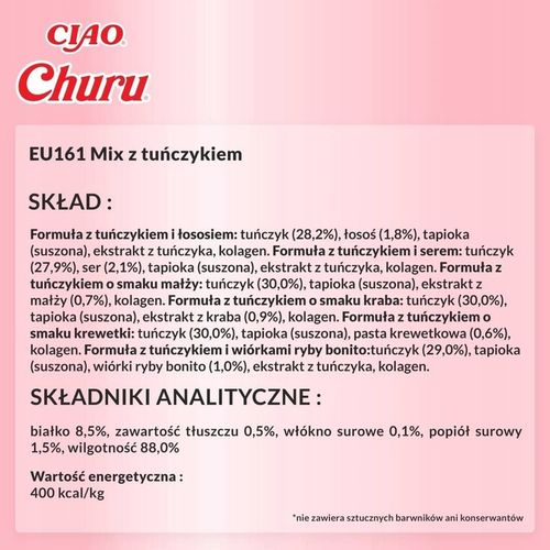 Inaba Cat Churu 60x14g (840g) Kremowy Przysmak Dla Kota Mix Z Tuńczykiem na Arena.pl