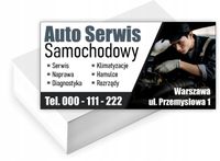 Wizytówki firmowe reklamowe 200szt GOTOWY PROJEKT AUTO SERWIS SAMOCHODOWY