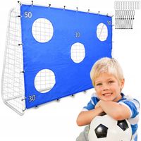 DUŻA BRAMKA PIŁKARSKA DLA DZIECI DO PIŁKI NOŻNEJ 240x170 cm + MATA CELNOŚCI