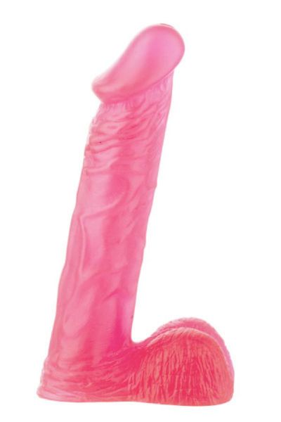 Dildo XSkin Transparent Pink 20 cm zdjęcie 1