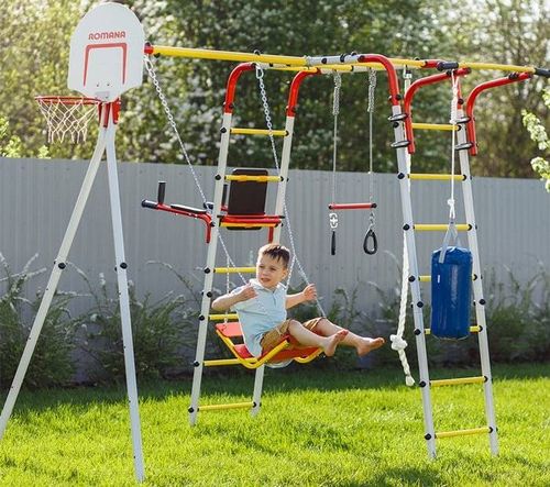 plac zabaw do ogrodu Fitness basic - żółty na Arena.pl