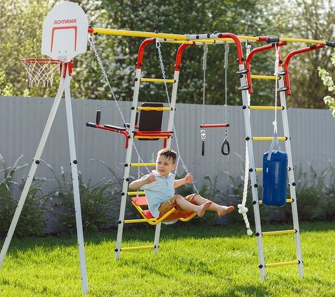 plac zabaw do ogrodu Fitness basic - żółty zdjęcie 5