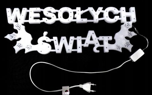 OZDOBA ŚWIĄTECZNA MULTIKOLOR LED WESOŁYCH ŚWIĄT na Arena.pl