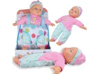 Lalka bobas baby z plecakiem nosidełkiem prezent chłopiec z plecakiem