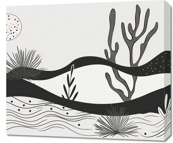 Obraz 70x60cm Ogród przy Nocy zdjęcie 1