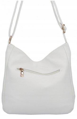 Herisson - torebka worek zamek skóra ekologiczna biały 1052L2087 na Arena.pl