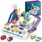 INTERAKTYWNY TOR SAMOCHODOWY ZABAWKA ZRĘCZNOŚCIOWA TOR PRZESZKÓD DLA DZIECI