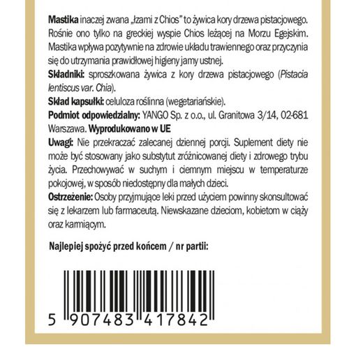Yango MASTIKA 480mg 60 kapsułek na Arena.pl