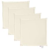 Podkładki na siedziska ogrodowe, 4 szt., kremowe, 45x45x2 cm