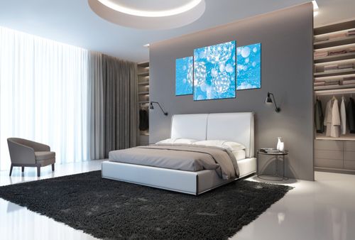 Obraz 80X40 Dmuchawce Abstrakcja Błękitne Tle na Arena.pl