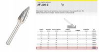 KLINGSPOR FREZ DO METALU HF 100 G FI=12,7x25mm TRZPIEŃ 6mm TYP SPG, HIPERBO