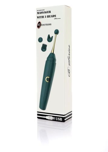 stymulator   massager with 3 heads usb 10 functions na Arena.pl