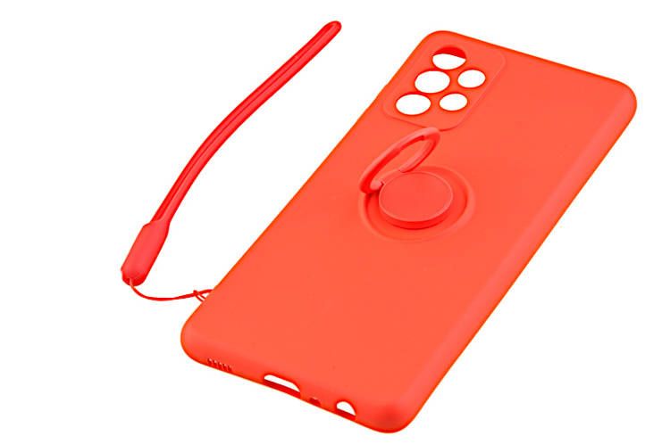 Etui Pastel Ring do Samsung Galaxy A72 / A72 5G czerwony zdjęcie 1