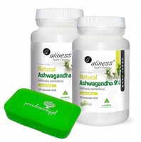 2x ALINESS Ashwagandha 100 kapsułek | ENERGIA STRES WITALNOŚĆ | NATURALNA