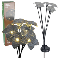 LAMPA SOLARNA KWIATKI 6 LED WBIJANA LAMPKI 72 CM CZUJNIK KWIAT OZDOBNE