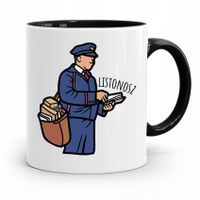 Kubek Czarny Dla Listonosza Listonosz Prezent Z Nadrukiem Ze Zdjęciem