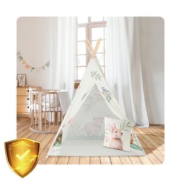 Namiot tipi dla dzieci Nukido - beżowe zdjęcie 9