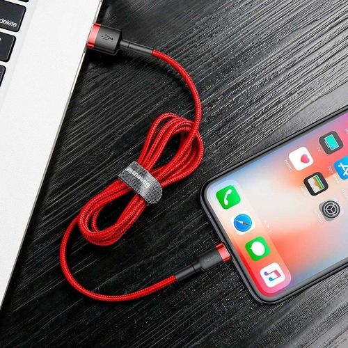 Kabel Lightning USB Baseus Cafule 1,5A 2m (czerwony) na Arena.pl