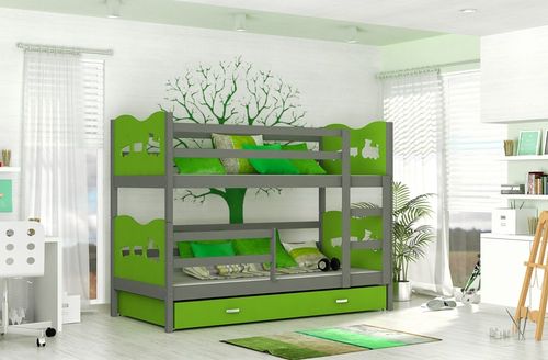 Łóżko MAX 2 szare Kolor - Błękit na Arena.pl