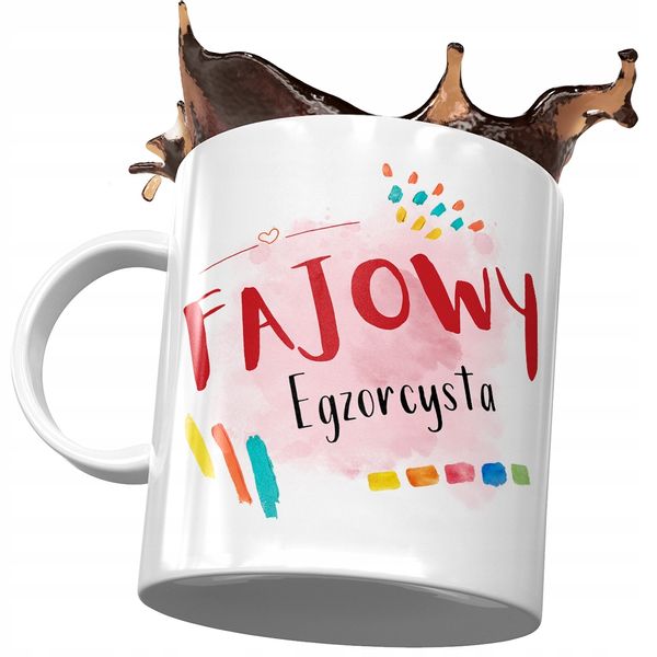 Kubek Dla Egzorcysty Fajowy Egzorcysta Z Nadrukiem Ze Zdjęciem zdjęcie 1