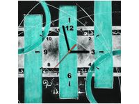 40X40CM ZEGAR TURKUSOWA ABSTRAKCJA OBRAZ