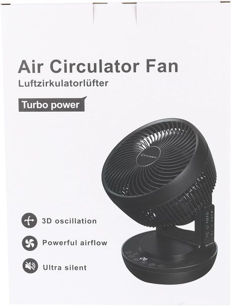 Cichy turbo-wentylator podłogowy MyCarbon do 30m2 pilot, czasomierz, czarny zdjęcie 10