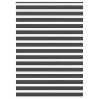 Roleta zebra, czarna, szerokość tkaniny 150,9 cm, poliester