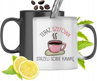 Kubek Magiczny Dla Szefowej Zmieniający Kolor Z Nadrukiem Ze Zdjęciem